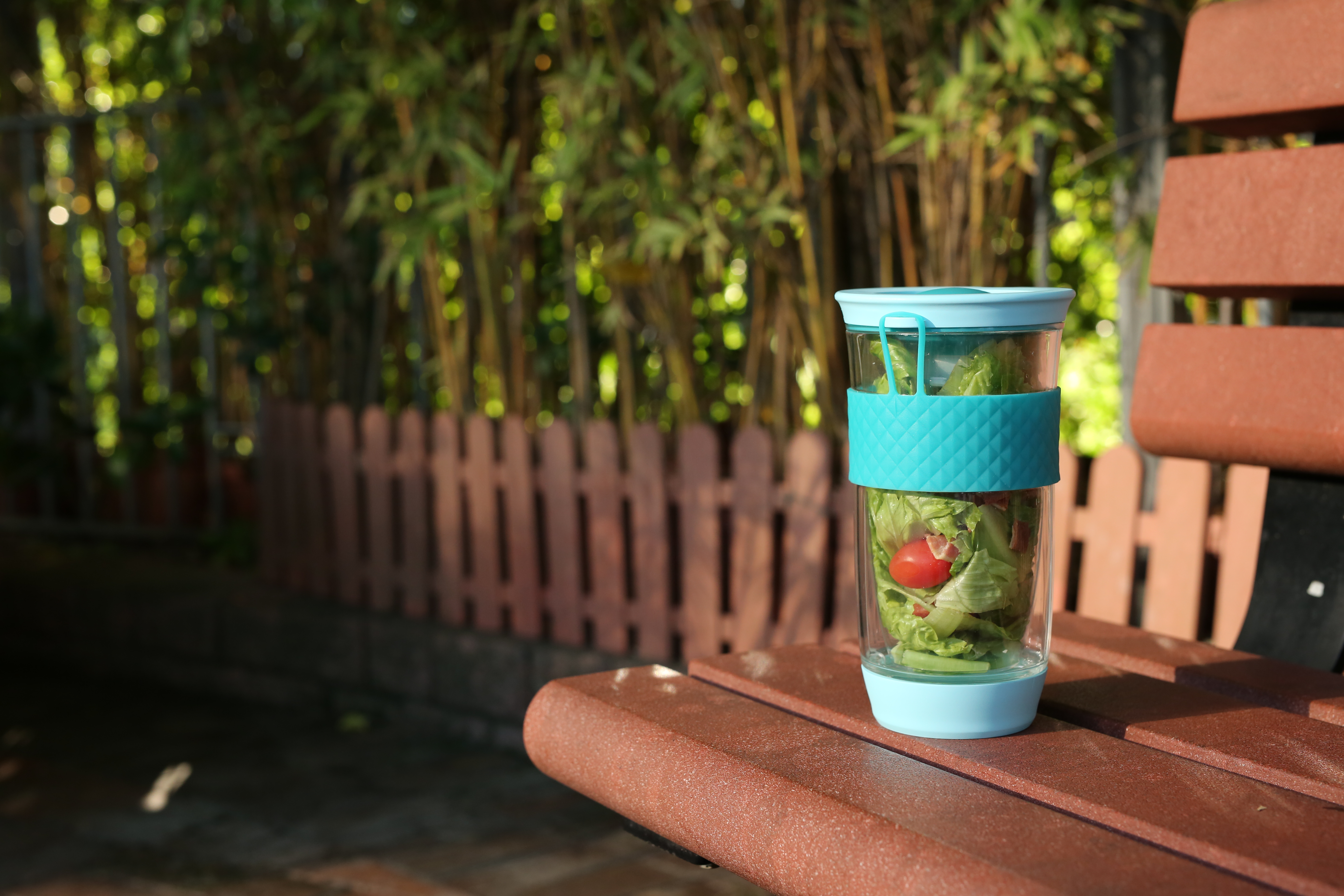 To-go salad shaker & container design