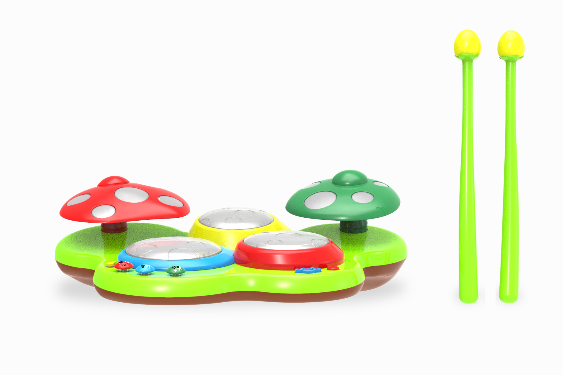 An educational musical drum set for kids
